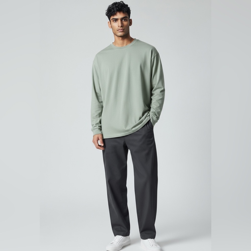 Men’s J Crew Re-Imagined Long Sleeve Cotton Green Sage Color Shirt Size Medium